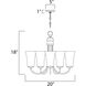 Logan 5 Light 20 inch Satin Nickel Single-Tier Chandelier Ceiling Light