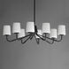 Durham 8 Light 34.25 inch Black Chandelier Ceiling Light