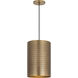 Shaka 1 Light 14 inch Weathered Brass Single Pendant Ceiling Light