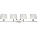 Rondo 4 Light 36.25 inch Polished Nickel Bath Vanity Wall Light