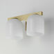 Scoop LED 13.5 inch Natural Aged Brass Bath Vanity Wall Light in Marble