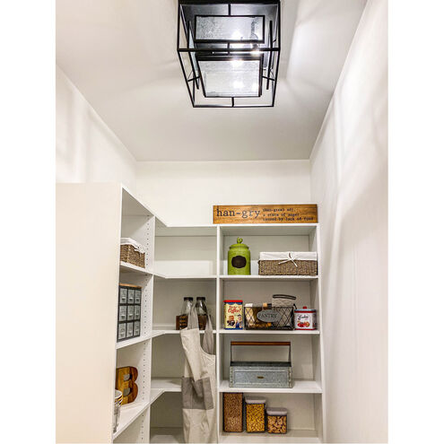 Era 2 Light 15.75 inch Black Flush Mount Ceiling Light in MB ST64
