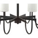 Town and Country 8 Light 34 inch Black Single-Tier Chandelier Ceiling Light