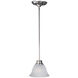 Malaga 1 Light 6 inch Satin Nickel Mini Pendant Ceiling Light in Frosted