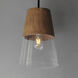 Carpenter 1 Light 10 inch Walnut and Black Mini Pendant Ceiling Light