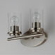 Corona 2 Light 12 inch Satin Nickel Bath Vanity Wall Light in Clear
