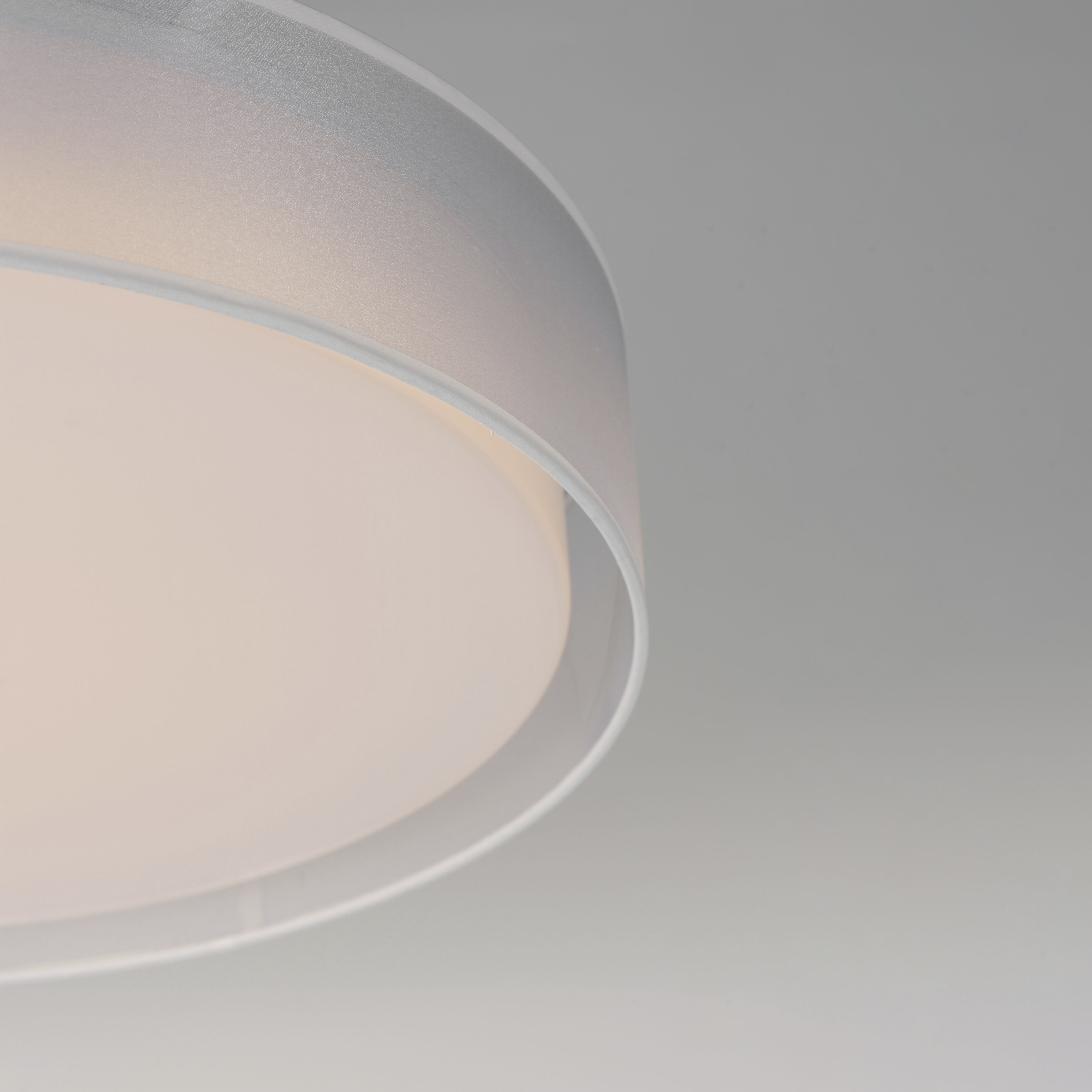 Prime LED 25 inch Flush Mount Ceiling Light in White Organza