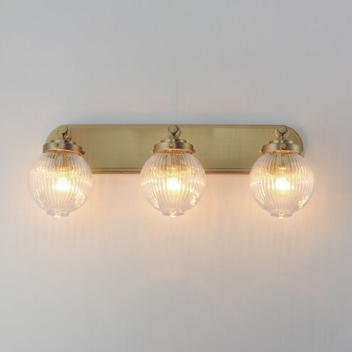 Kasbah 3 Light 25.5 inch Satin Brass Bath Vanity Wall Light