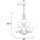 Axis 9 Light 28 inch Oil Rubbed Bronze Multi-Tier Chandelier Ceiling Light