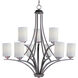 Deven 9 Light 32 inch Oil Rubbed Bronze Multi-Tier Chandelier Ceiling Light