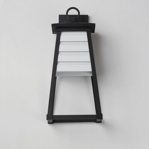 Shutters 1 Light 18 inch White and Black Outdoor Wall Mount