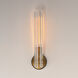 Flambeau 1 Light 5 inch Black and Antique Brass ADA Wall Sconce Wall Light in Clear