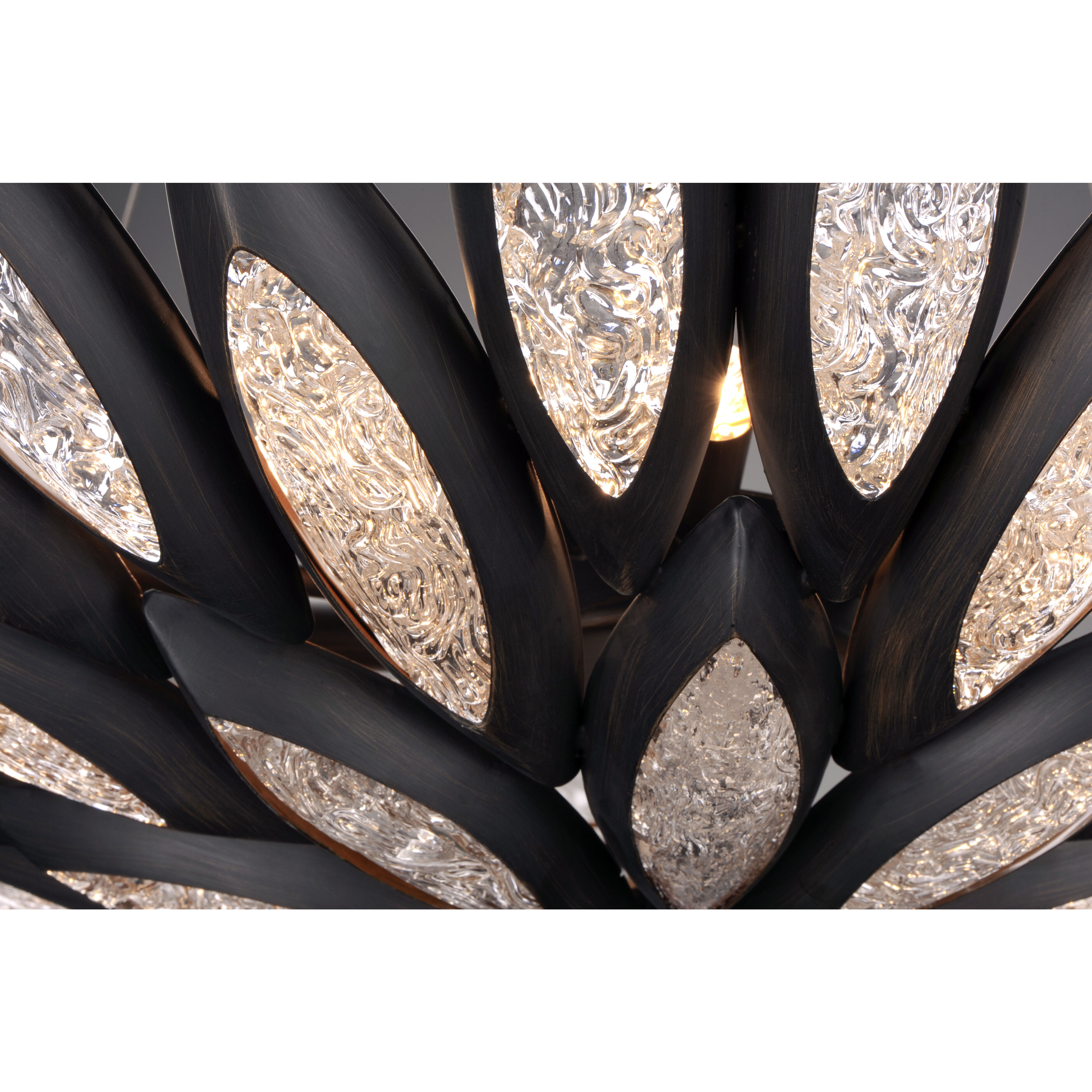 Lotus 8 Light 30.5 inch Burnished Bronze Single Pendant Ceiling Light