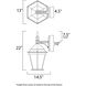 Westlake 3 Light 22 inch Black Outdoor Wall Mount