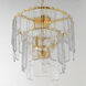 Warren 4 Light 17.5 inch Gold Leaf Semi-Flush Mount Ceiling Light