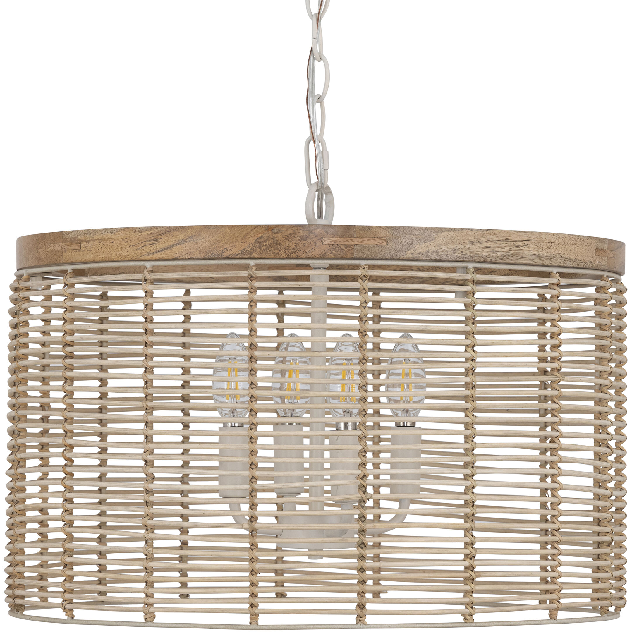 Vannerie 4 Light 20 inch Ecru Single Pendant Ceiling Light