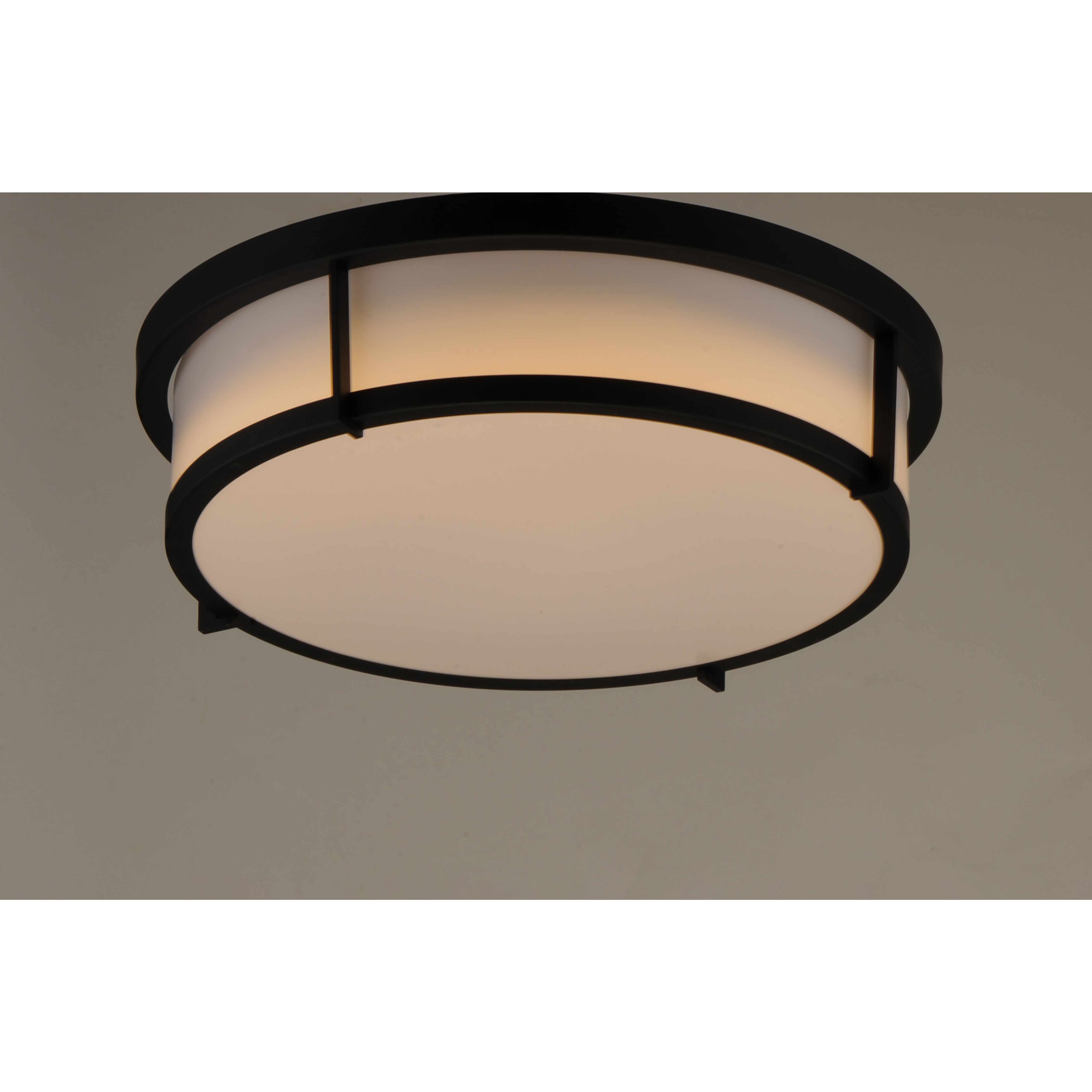 Rogue E26 2 Light 13 inch Black Flush Mount Ceiling Light