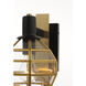 Heirloom 1 Light 10.75 inch Black and Burnished Brass Outdoor Wall Mount