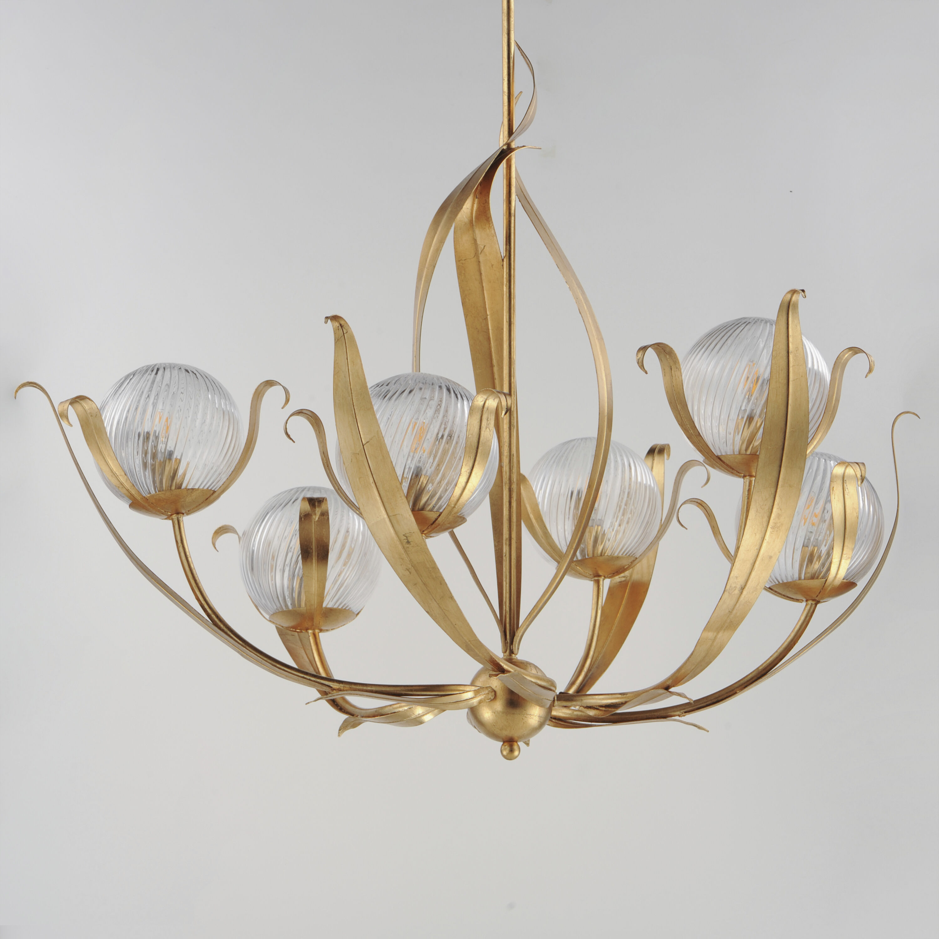 Firenze 6 Light 38 inch Gold Leaf Chandelier Ceiling Light
