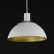 Dawn 1 Light 15.25 inch White and Satin Brass Single Pendant Ceiling Light