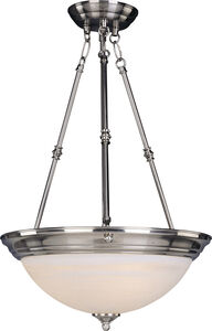 Essentials - 584x 3 Light 15 inch Satin Nickel Invert Bowl Pendant Ceiling Light