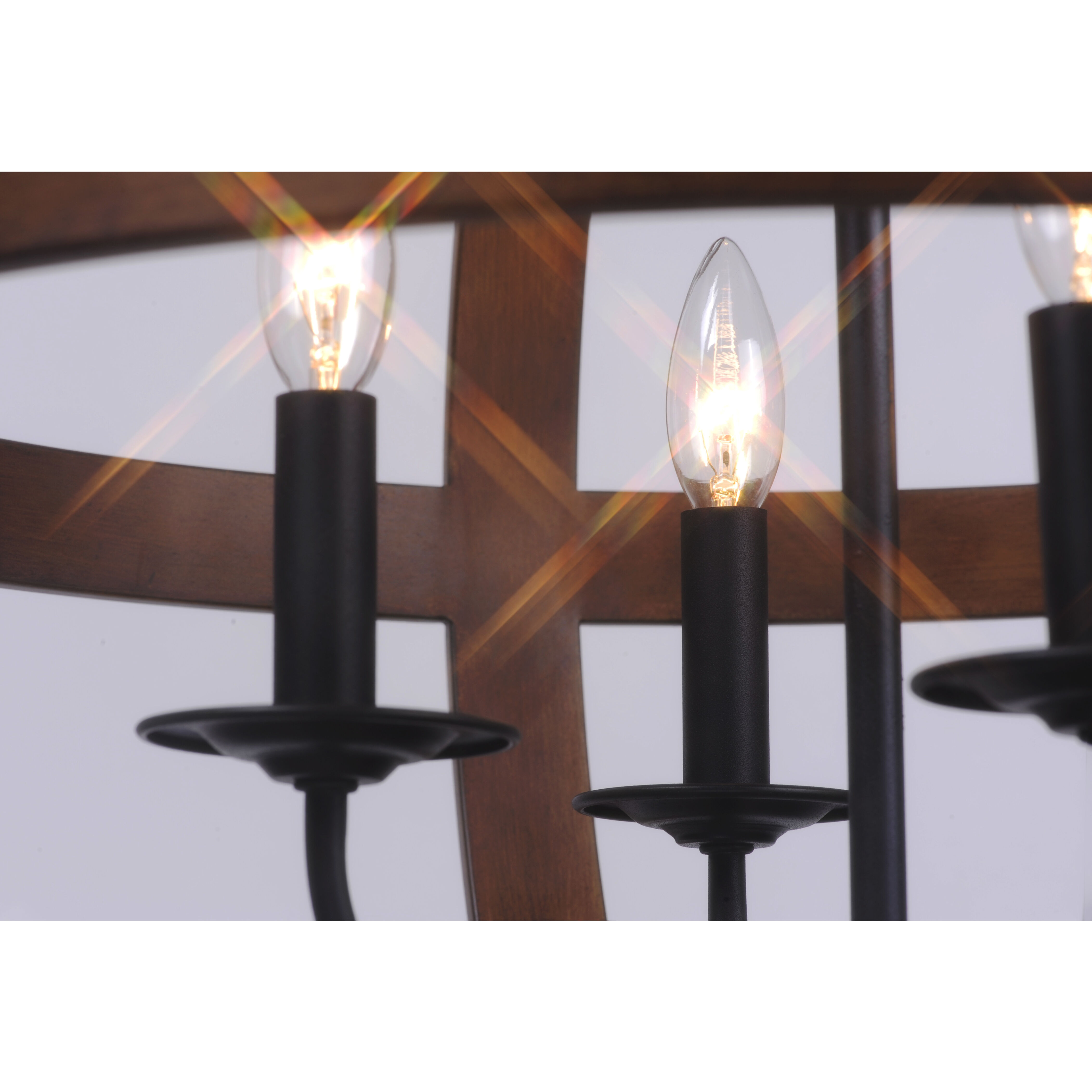 Compass 4 Light 22.5 inch Antique Pecan/Black Single Pendant Ceiling Light in Antique Pecan and Black