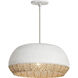 Tamba 1 Light 17.5 inch Ivory Single Pendant Ceiling Light