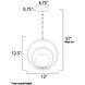 Coronet 1 Light 12 inch Satin Brass Single Pendant Ceiling Light