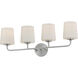Bristol 4 Light 28.5 inch Satin Nickel Bath Vanity Wall Light
