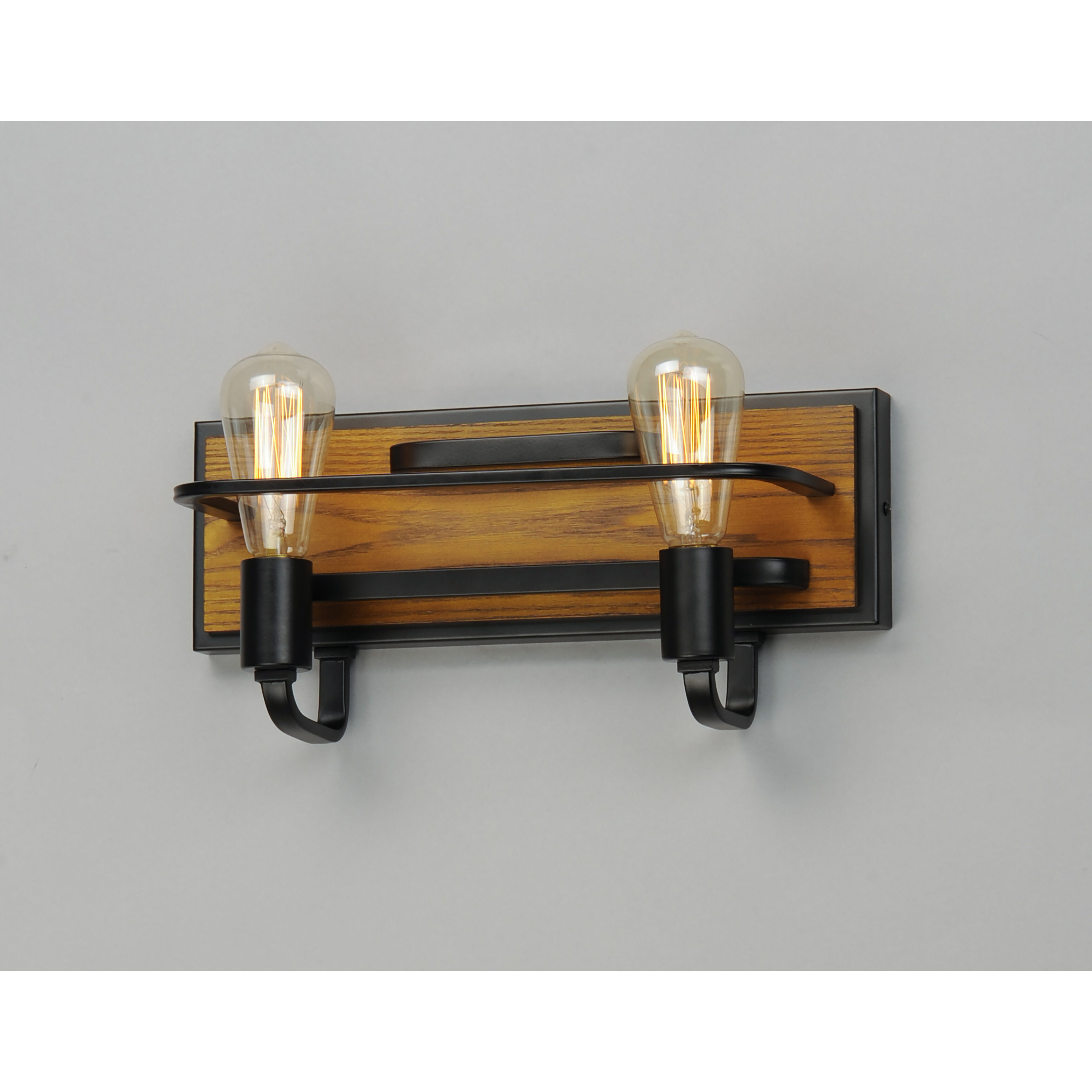 Black Forest 2 Light 15.75 inch Black/Ashbury Bath Vanity Wall Light