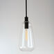 Babylon 1 Light 7.5 inch Black Single Pendant Ceiling Light