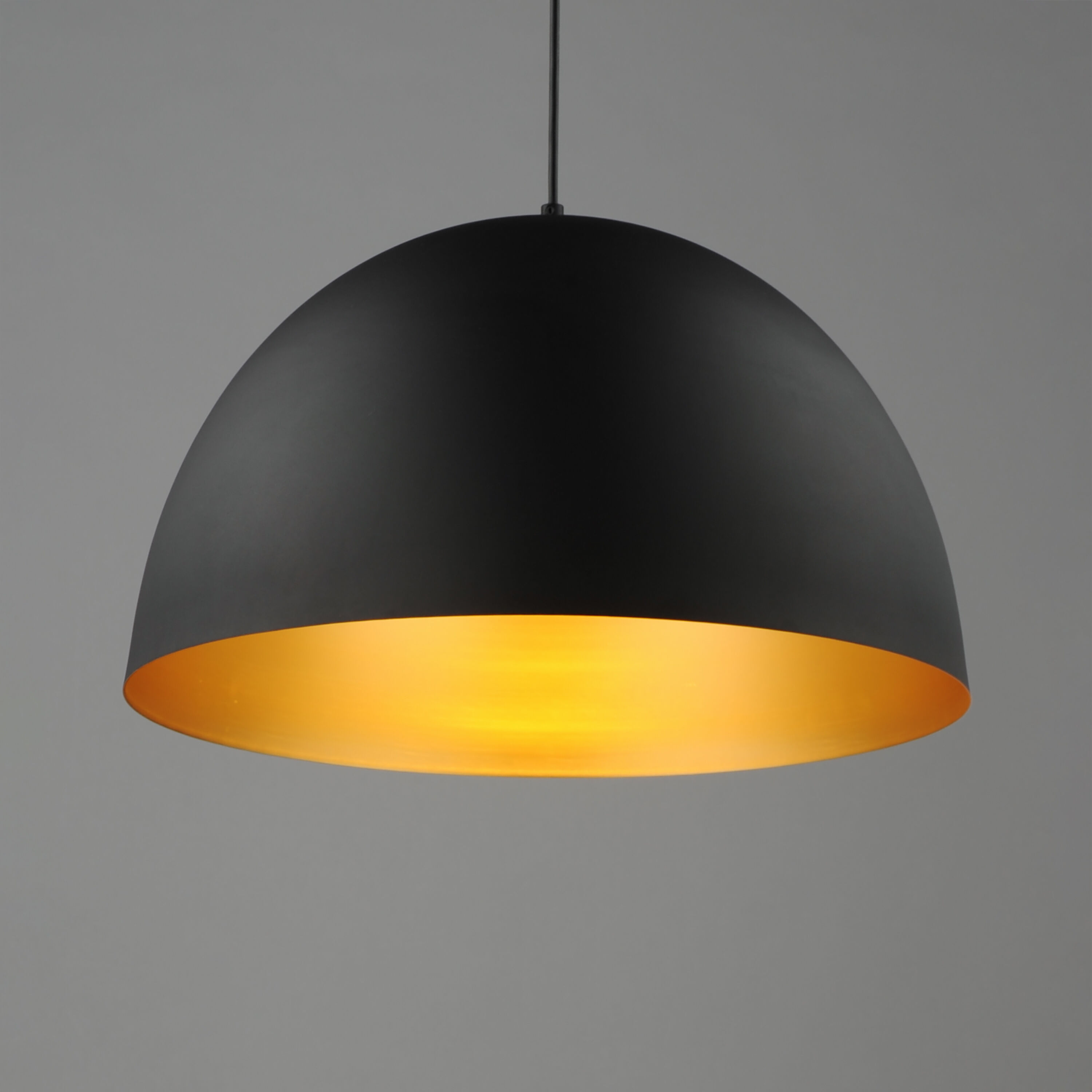 Tova 1 Light 20 inch Black and Gold Single Pendant Ceiling Light