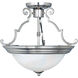 Essentials - 584x 2 Light 14.75 inch Satin Nickel Semi-Flush Mount Ceiling Light in Marble