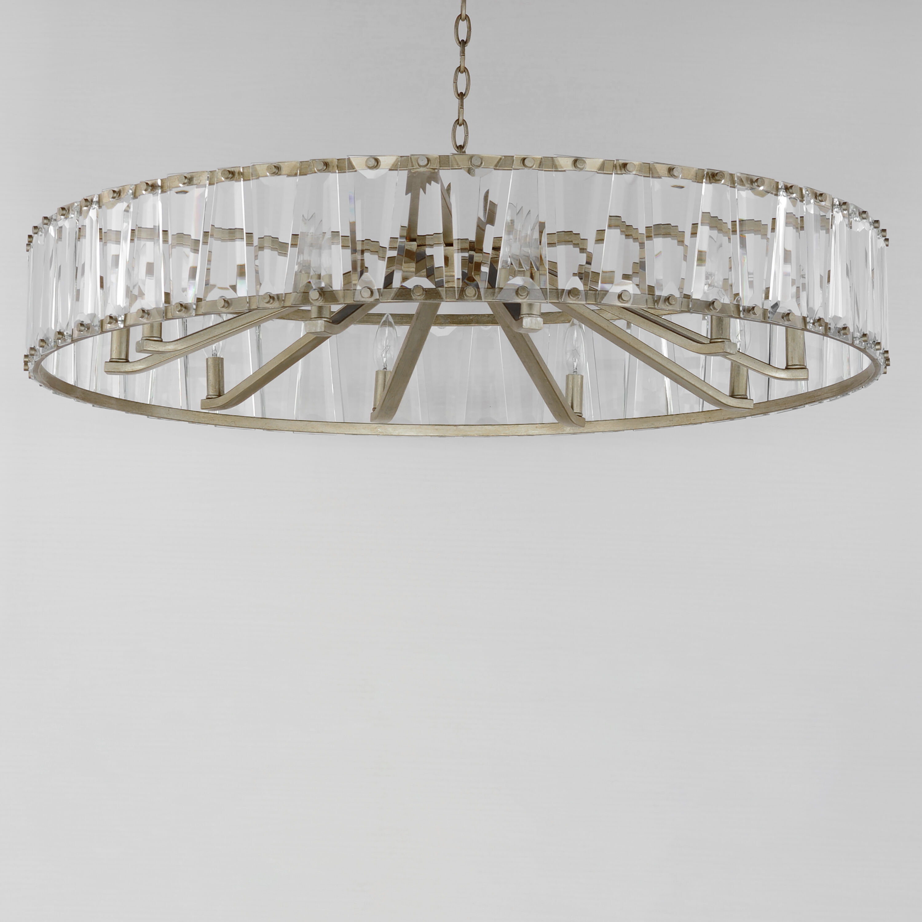 Odeon 10 Light 40 inch Golden Silver Chandelier Ceiling Light