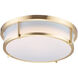 Rogue LED 17 inch Satin Brass Flush Mount Ceiling Light