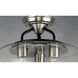 Goblet 3 Light 14 inch Black/Satin Nickel Semi-Flush Mount Ceiling Light in Black and Satin Nickel