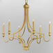 Normandy 6 Light 29 inch Gold Leaf Chandelier Ceiling Light