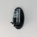 Corona 1 Light 4.5 inch Black Bath Vanity Wall Light in Clear