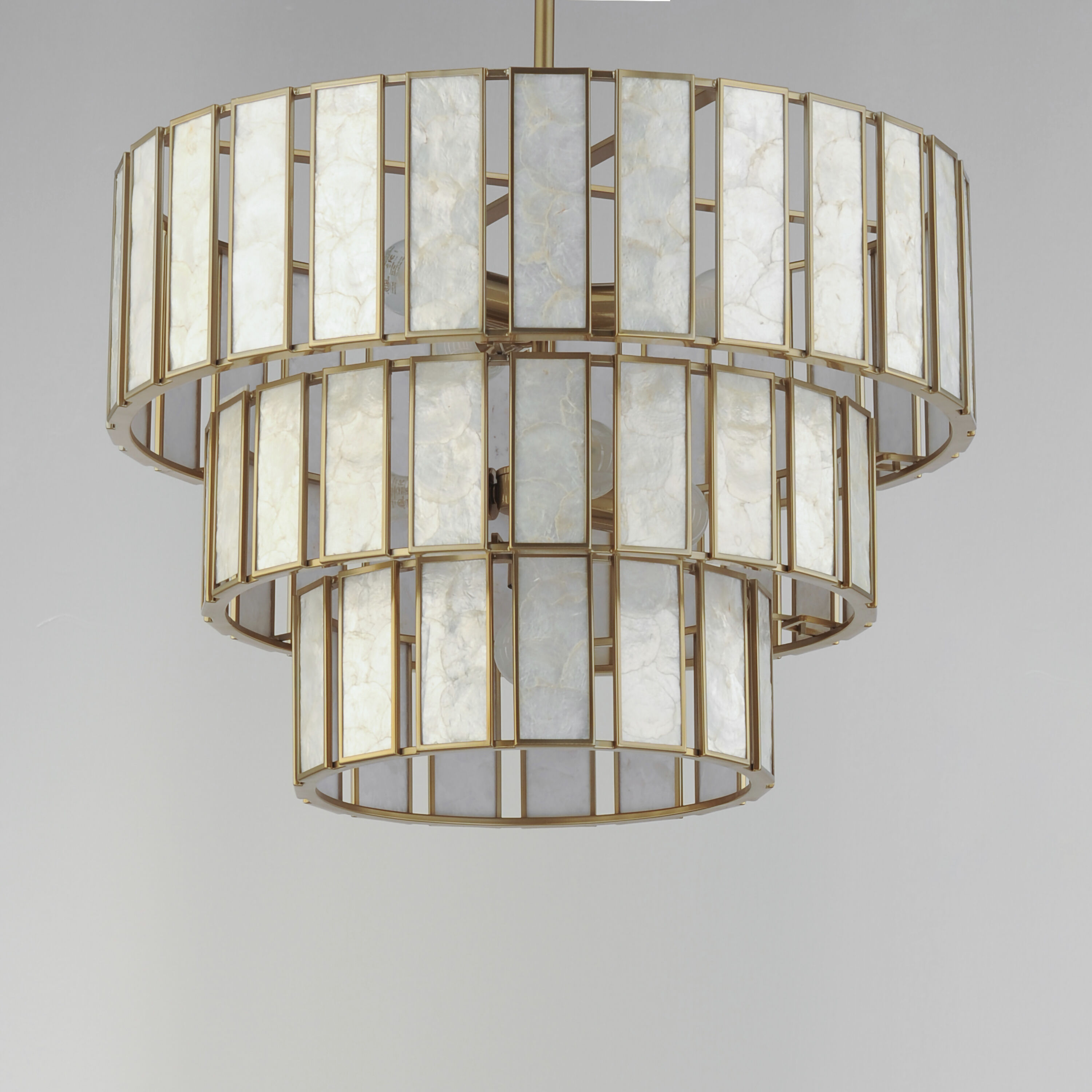 Maxim Lighting 12808CZNAB Miramar 7 Light 25.75 inch Capiz