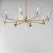 Armory 8 Light 35.75 inch Natural Aged Brass Chandelier Ceiling Light