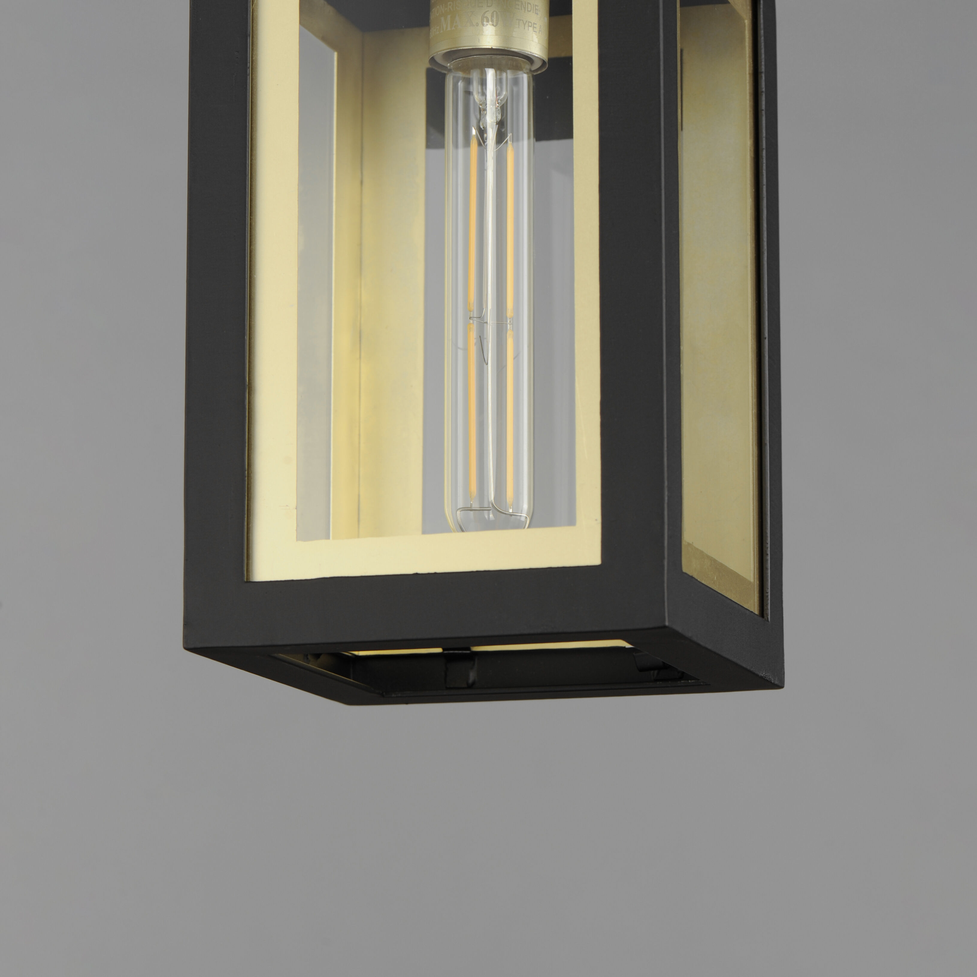 Neoclass 1 Light 16 inch Black/Gold Outdoor Wall Mount