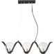 Curlicue 3 Light 7 inch Black and Polished Nickel Multi-Light Pendant Ceiling Light