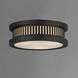 Oxford 3 Light 12 inch Black Outdoor Flush Mount