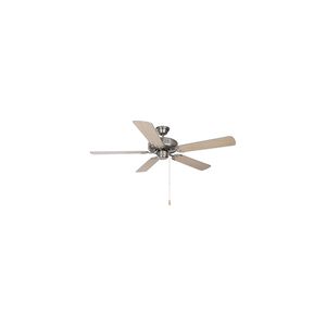 Basic-Max 52 inch Satin Nickel/Silver/Maple Indoor Ceiling Fan