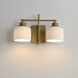 Bisque 2 Light 16 inch Natural Aged Brass Wall Sconce Wall Light
