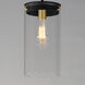 Pinn 1 Light 8 inch Black/Satin Brass Single Pendant Ceiling Light