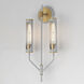 Regent LED 10 inch Light French Gray and Natural Aged Brass ADA Wall Sconce Wall Light