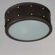 Trestle 2 Light 13 inch Oil Rubbed Bronze and Antique Brass Flush Mount Ceiling Light