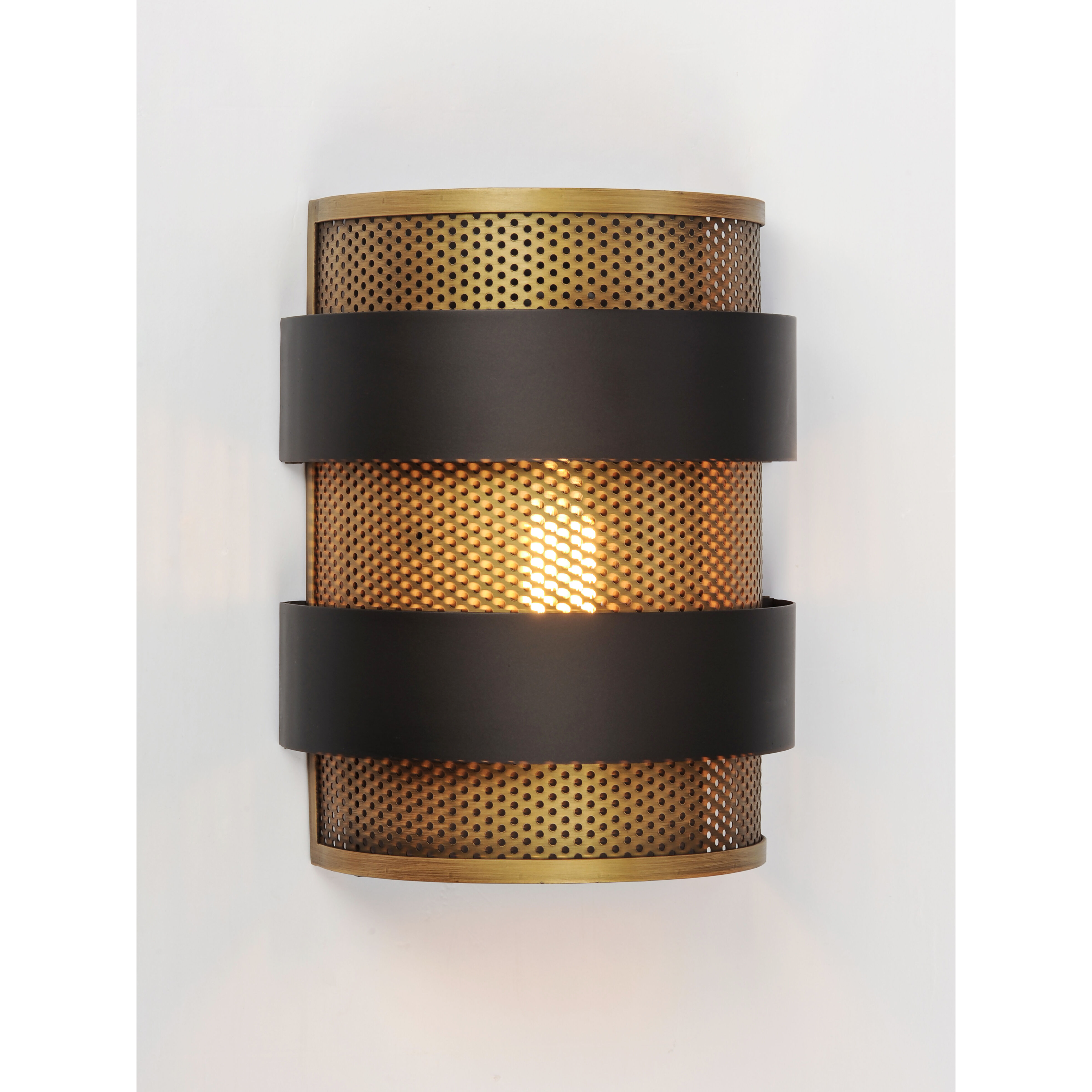 Caspian 1 Light 8.75 inch Oil Rubbed Bronze/Antique Brass Bath Vanity Light Wall Light