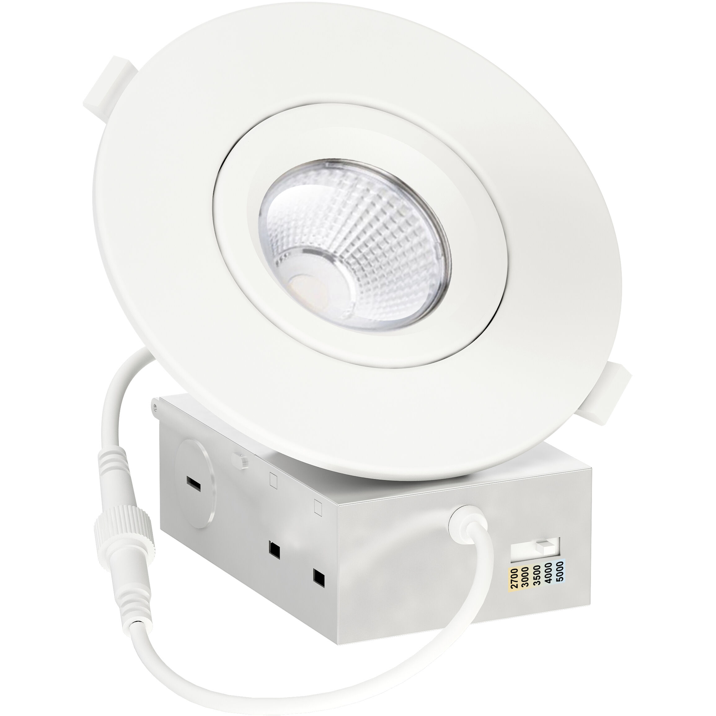 Slim Gimbal LED 5.25 inch White Flush Mount Ceiling Light